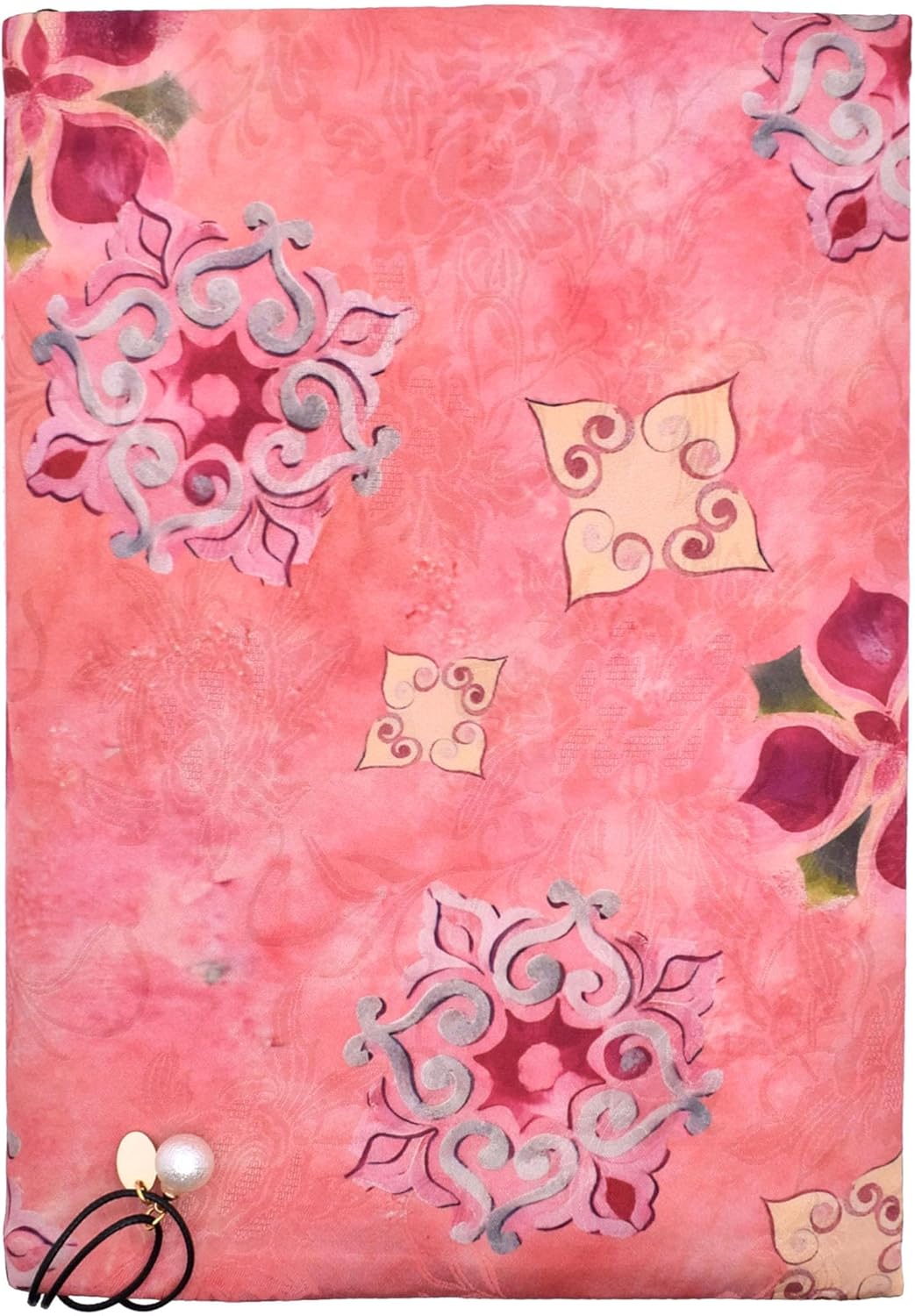 BLBMH Flower Book Covers for Paperbacks Handmade Bookcover Fit for 5.5x8.5 inch Adjustable Fabric Softcover Protector for Women Book Lovers Gifts - XC Pink 8.5in