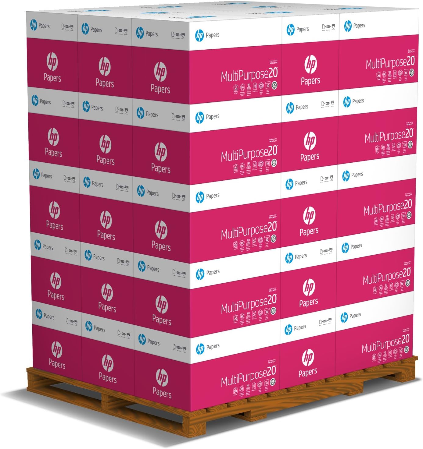 HP Papers Printer Paper, 8.5 x 11 paper, Multipurpose 20 lb - 96 Bright , 40 Cases - 1 Pallet -200,000 Sheets, Loading Dock Delivery, Made in USA - FSC Certified, 112000P