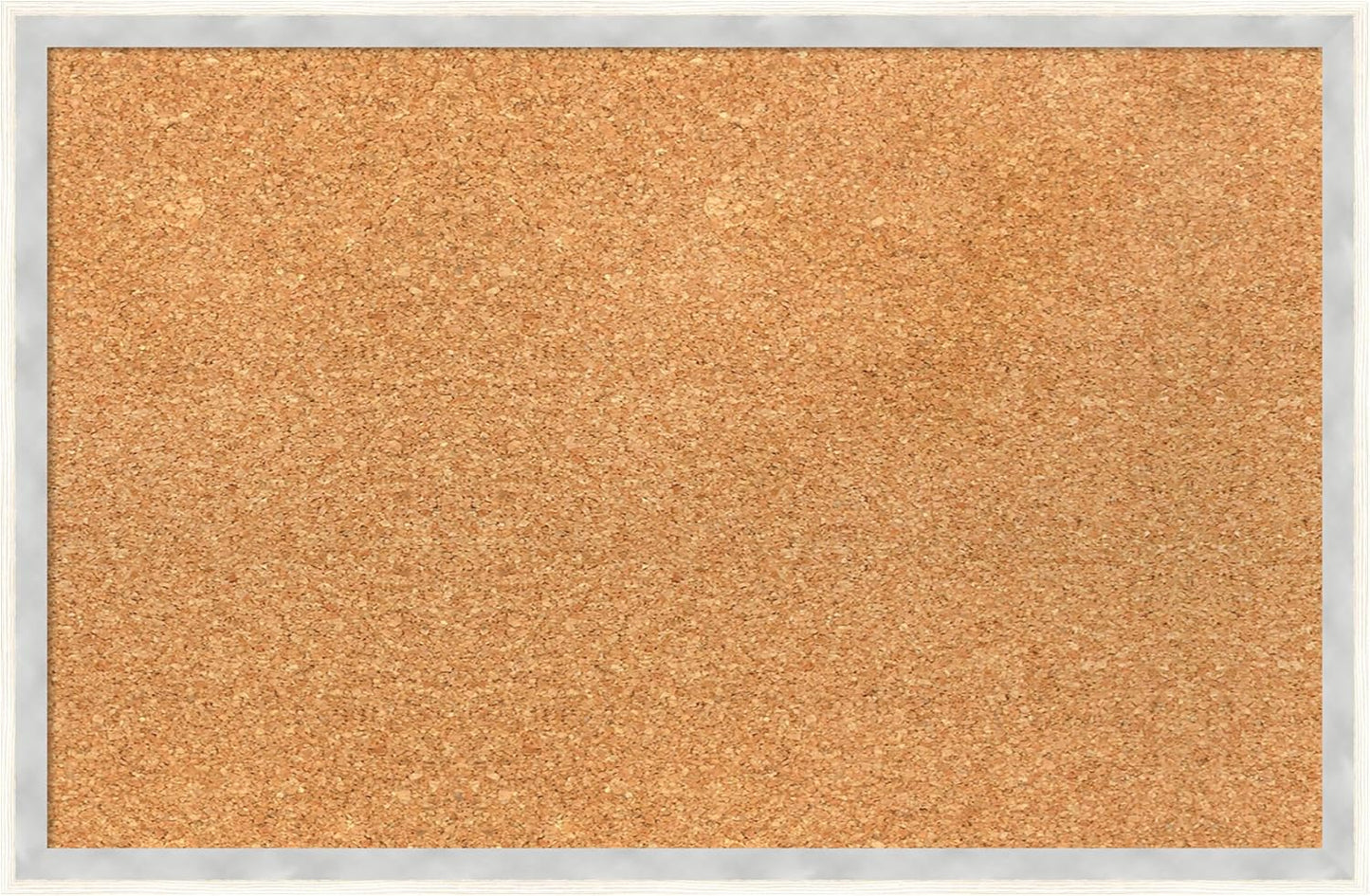 Amanti Art Natural Cork Board for Wall, 15x23 Vision Board with White Frame, Small Corkboard Office Decor for Home Organization, Modern Corkboard Pinboard to Display Items for Home Organization in