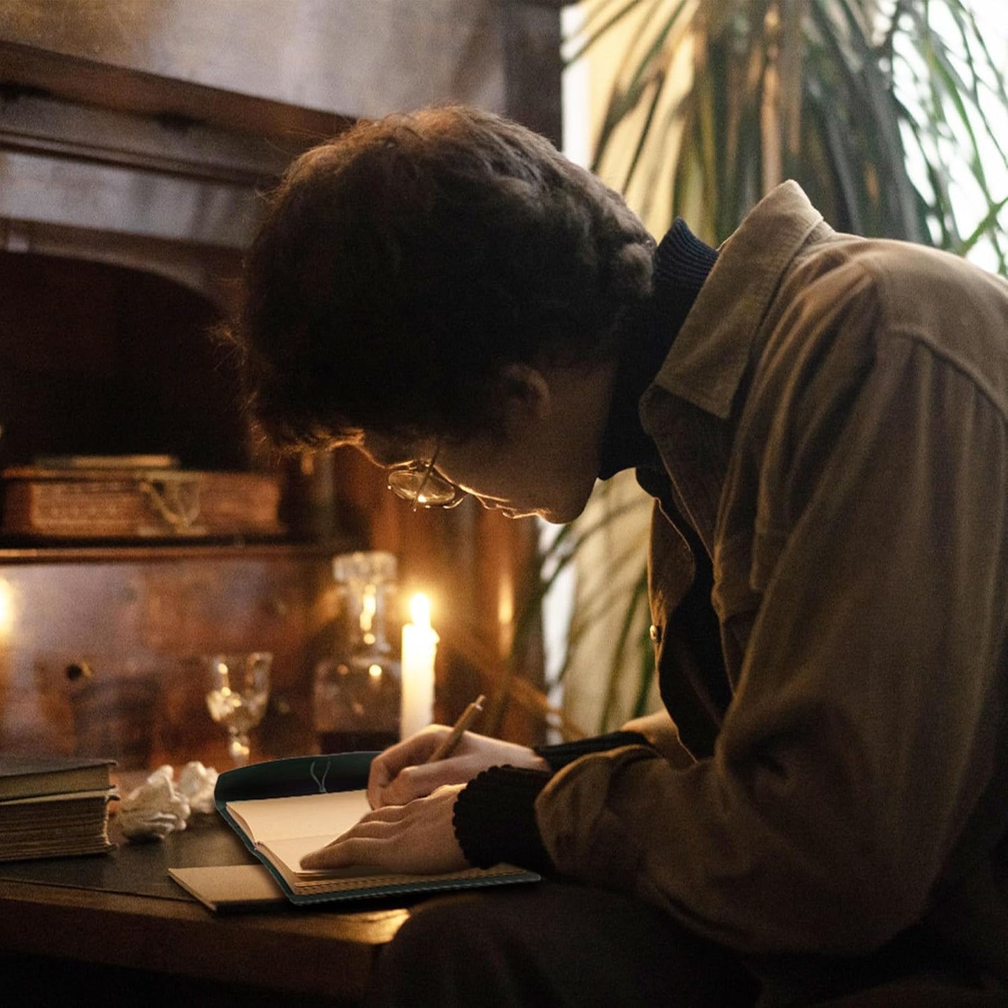 Vintage Leather Journal for Women Men, Junk Journal Notebook Soft Cover, Book of Shadows Journals for Travel Diary Scrapbook Sketchbook Journaling Writing, Green