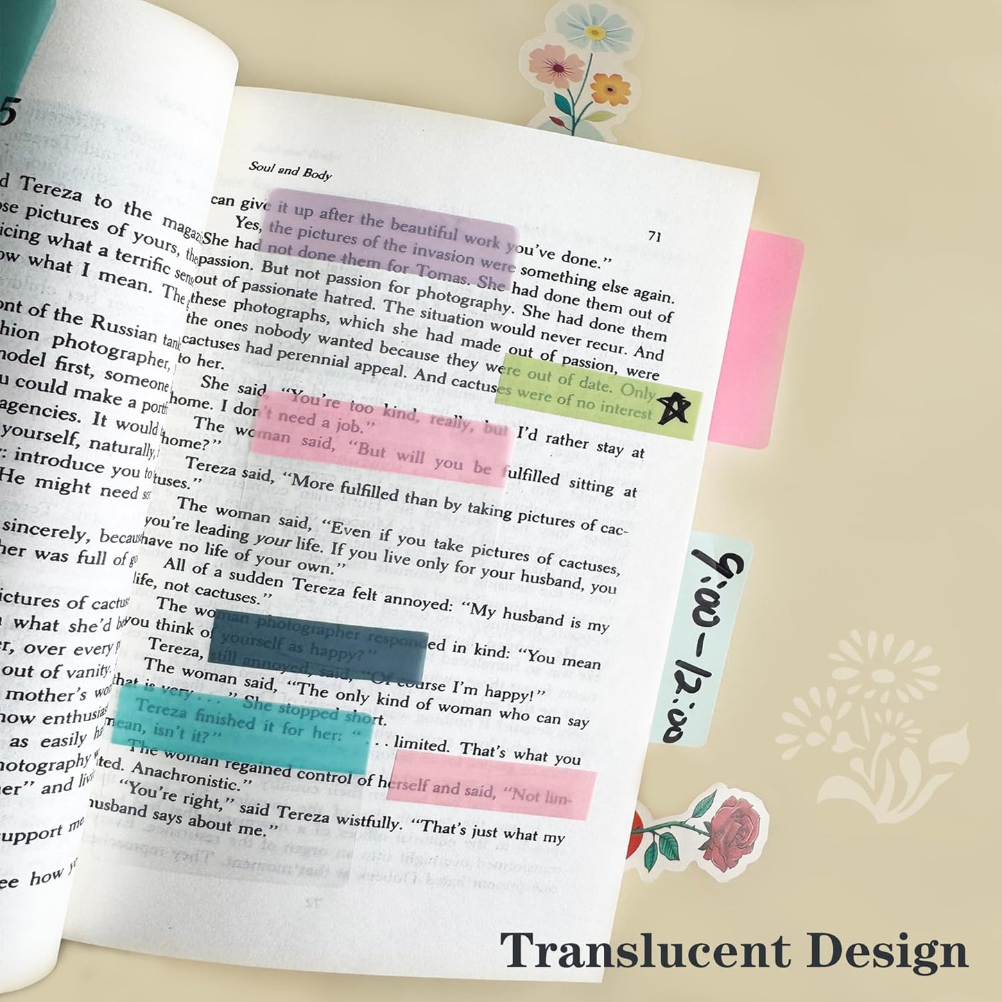 ELII 300 PCS Tabs 2 Inch Sticky Index Tabs,Writable and Repositionable Page Markers File Tabs Self Adhesive, Tape Flags for Pages Notebooks