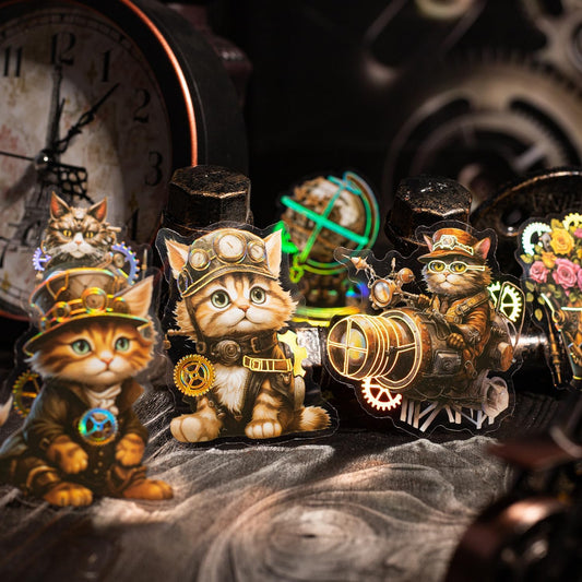 Alideco 120pcs Scrapbook Stickers Vintage Animal Floral Metal Scrapbooking Junk Journal Crafts Embelishment Decoration Diary Stickers (zhengqixiaozhen)