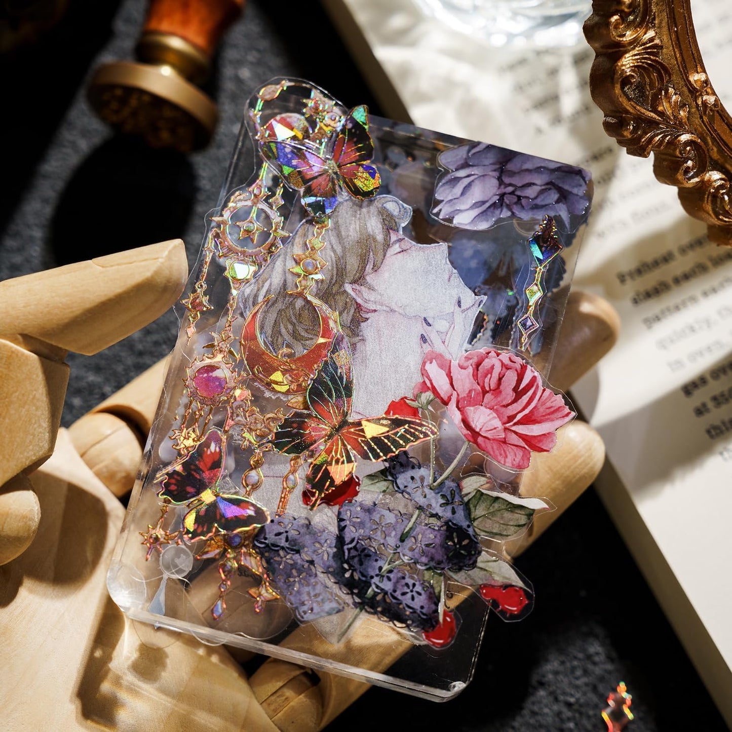 Alideco 120pcs Scrapbook Stickers Vintage Boundless Jewelry Scrapbooking Junk Journal Crafts Embelishment Decoration Diary Stickers (wujiezhubao)