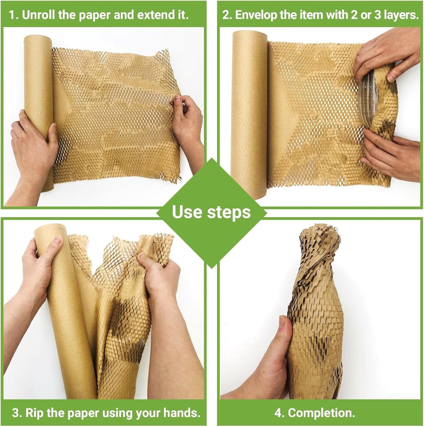 Moving Dish Packing Kit Plate Protector Sleeve, Packing Supplies for Dishes Glass, Honeycomb Wrapping Paper Roll 15 inch x300 Feet Large Bubble Cushion Wrap Shipping Material for Fragile Items