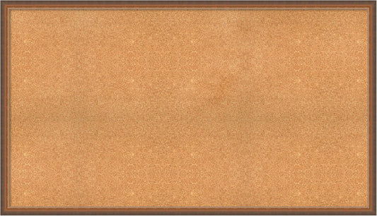 Amanti Art Natural Cork Board for Wall, 32x56 Vision Board with Bronze Frame, Oversize Corkboard Office Decor for Home Organization, Modern Corkboard Pinboard to Display Items for Home Organization