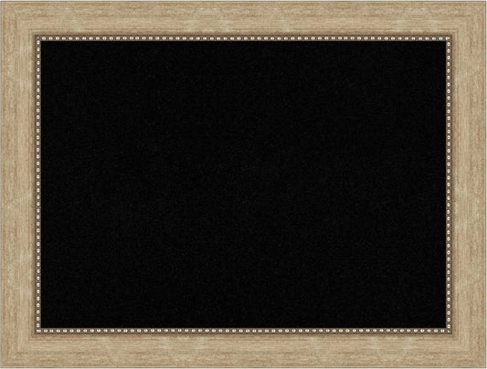 Amanti Art Black Cork Board for Wall, 25x33 Vision Board with Champagne Frame, Medium Corkboard Office Decor for Home Organization, Casual Corkboard Pinboard to display items for home organization