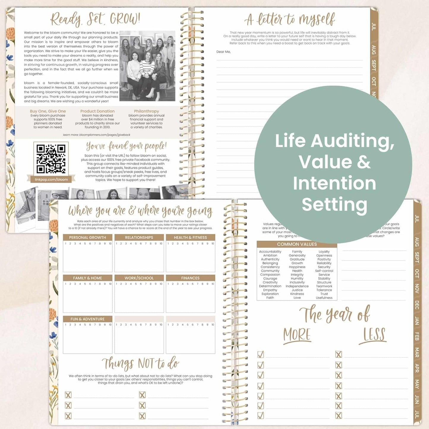 bloom daily planners 2025-2026 (8.5" x 11") Academic Year Day Planner (July 2025 - July 2026) - Weekly & Monthly Dated Agenda Organizer with Stickers & Tabs - Whimsical Wildflowers