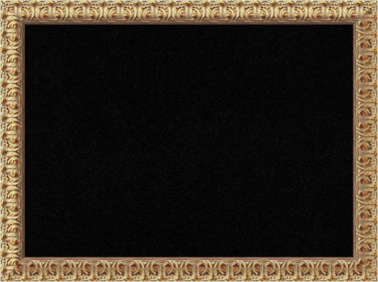 Amanti Art Black Cork Board for Wall, 23x31 Vision Board with Gold Wood Frame, Medium Corkboard Office Decor for Home Organization, Traditional Corkboard Pinboard to display items for home