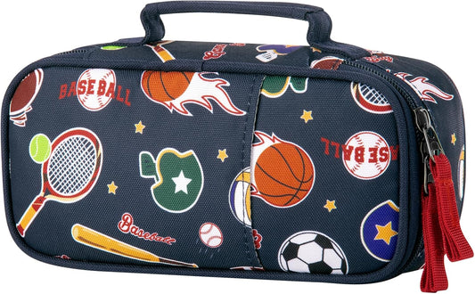 Choco Mocha Balls Pencil Case for Boys, Soft Pencil Case Kids Pencils Pouch for Kindergarten Boys, Blue