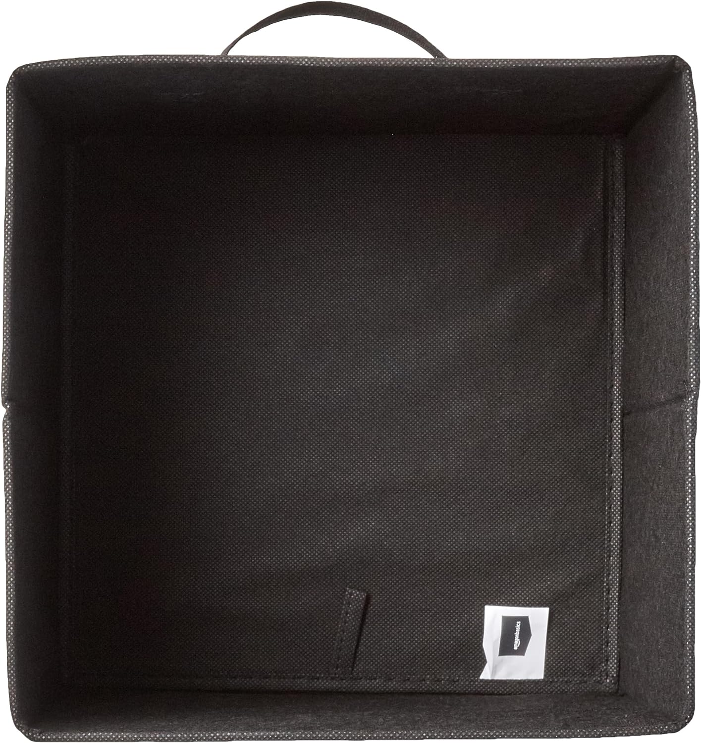 Amazon Basics Collapsible Fabric Storage Cube Bins Organizer with Handles, Sturdy, Black, 13-x-13-x-13-inch, Pack of 6