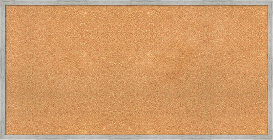 Amanti Art Natural Cork Board for Wall, 21x41 Vision Board with White Frame, Large Corkboard Office Decor for Home Organization, Cottage Corkboard Pinboard to Display Items for Home Organization in