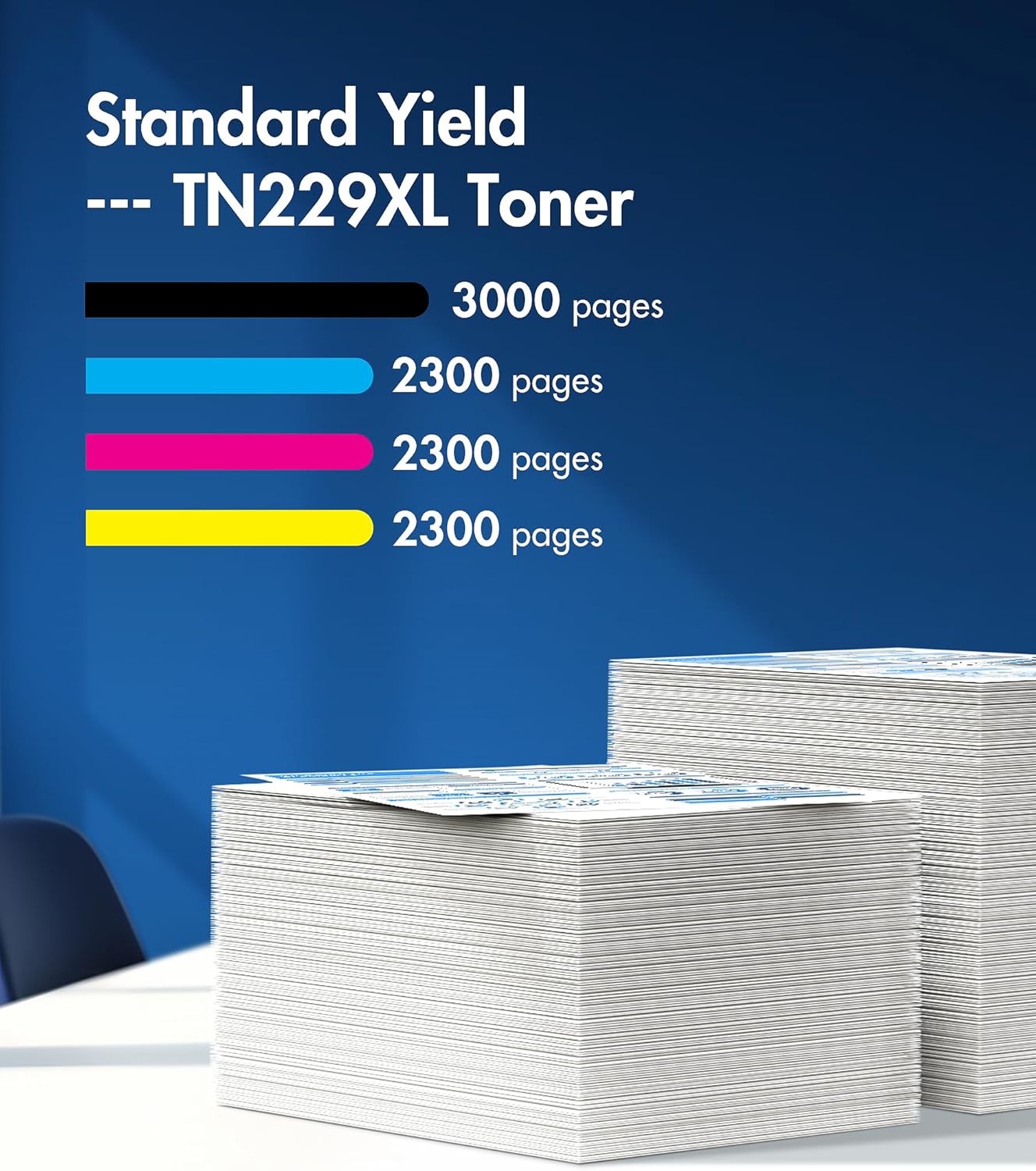 TN229XL TN229 Toner Compatible for Brother TN229 Toner Cartridges Works for Brother MFC-L3780CDW HL-L3280CDW HL-L3220CDW MFC-L3720CDW , TN229XL 4 Pack