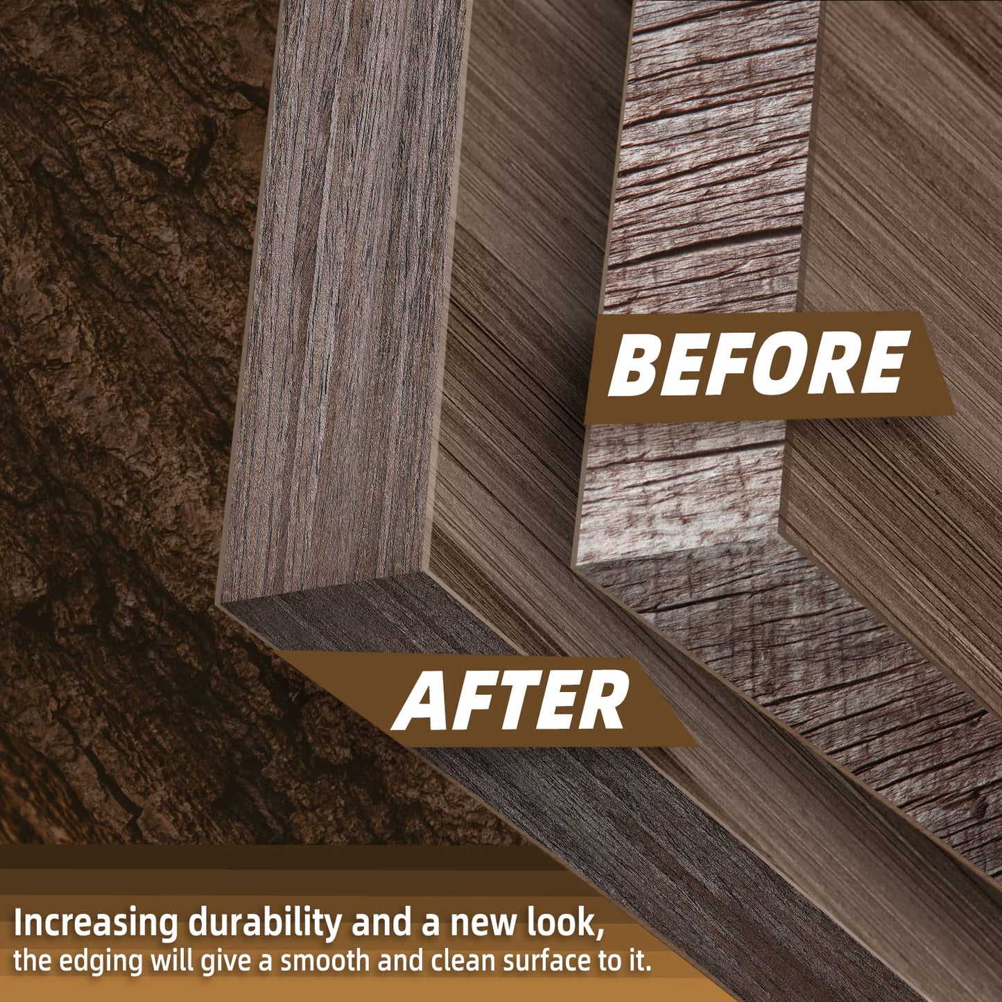 GSCIT Club Walnut Edge Banding, 1 1/2 inch x 25ft roll of Veneer Edge Banding Preglued Flexible, Real Wood Tape Banding