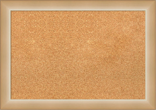 Amanti Art Natural Cork Board for Wall, 19x27 Vision Board with Gold Frame, Medium Corkboard Office Decor for Home Organization, Modern Contemporary Corkboard Pinboard to display items for home