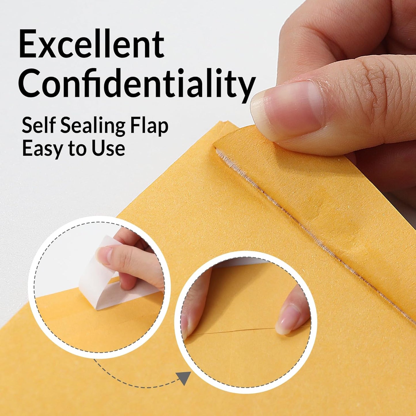 SUNEE 9x12 Envelopes Self-Seal Catalog Mailing Envelopes -250 Count, Ultra Strong Quick-Seal, 9x12 inch Brown Kraft Manila Envelopes Security Envelopes