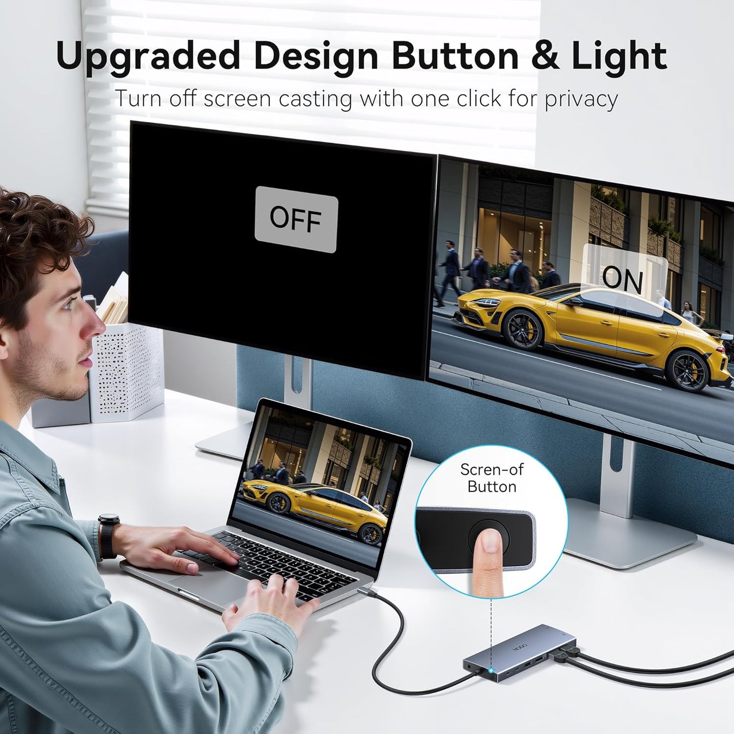 USB C Docking Station Dual Monitor for Dell HP, Laptop Docking Station 3 Monitors 15-in-1 USB C Hub Dock with Dual 4K HDMI+8K DP +VGA+6USB Ports+PD+Ethernet+SD/TF+Audio,USBC Adapter Dongle for Lenovo