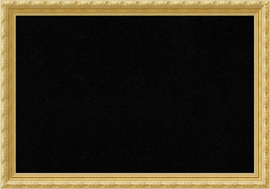 Amanti Art Black Cork Board for Wall, 28x40 Vision Board with Gold Wood Frame, Large Corkboard Office Decor for Home Organization, Traditional Corkboard Pinboard to display items for home organization
