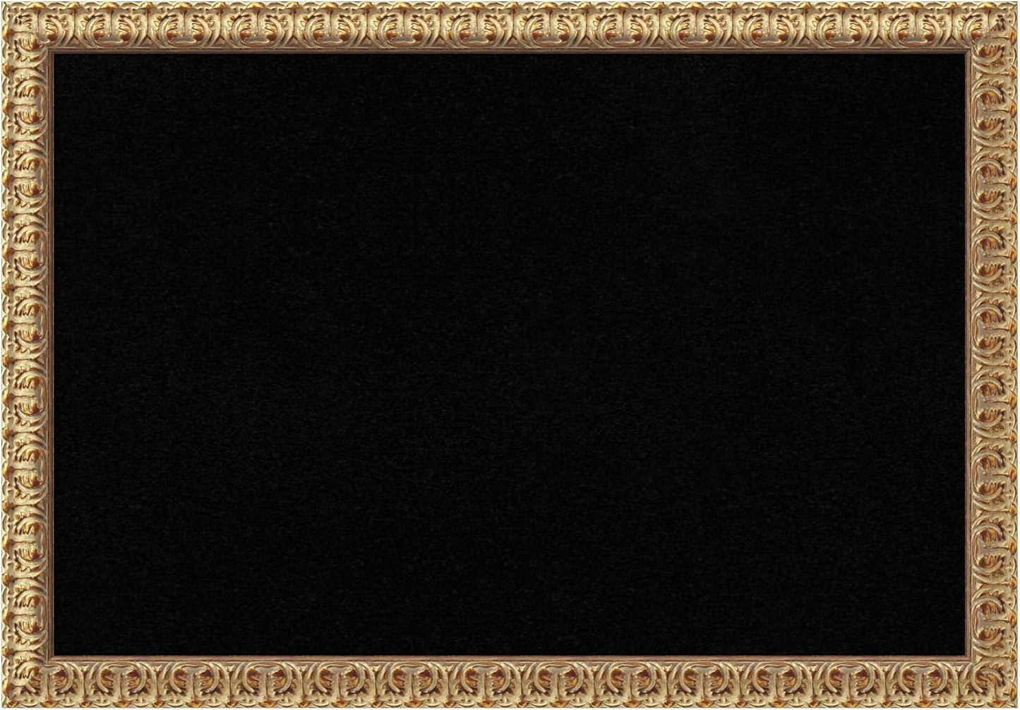 Amanti Art Black Cork Board for Wall, 27x39 Vision Board with Gold Wood Frame, Large Corkboard Office Decor for Home Organization, Traditional Corkboard Pinboard to display items for home organization