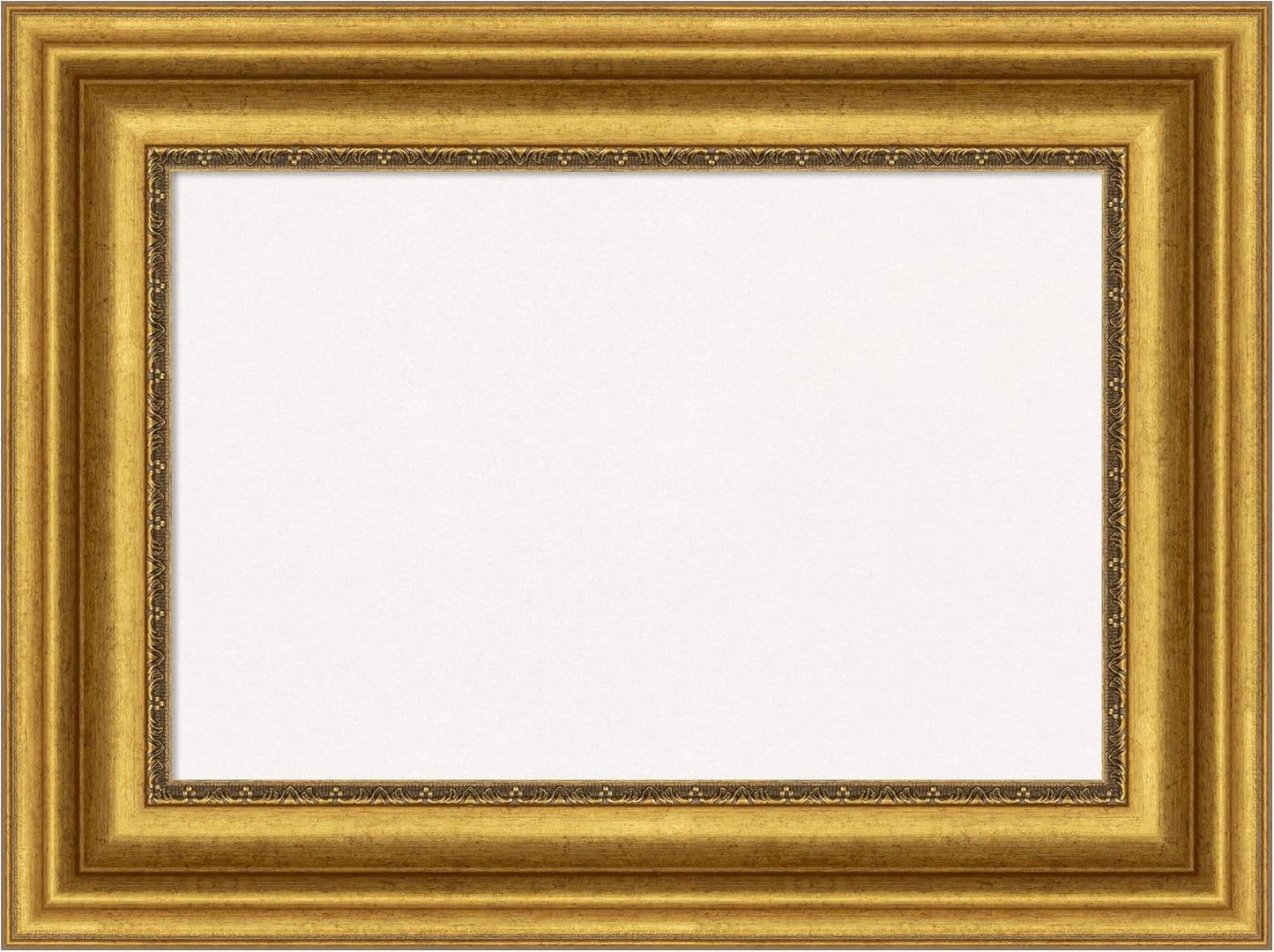 Amanti Art White Cork Board for Wall, 18x24 Vision Board with Gold Frame, Small Corkboard Office Decor for Home Organization, Traditional Corkboard Pinboard to Display Items for Home Organization in