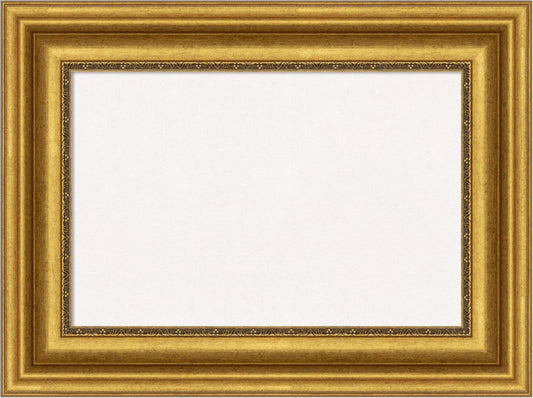 Amanti Art White Cork Board for Wall, 18x24 Vision Board with Gold Frame, Small Corkboard Office Decor for Home Organization, Traditional Corkboard Pinboard to Display Items for Home Organization in