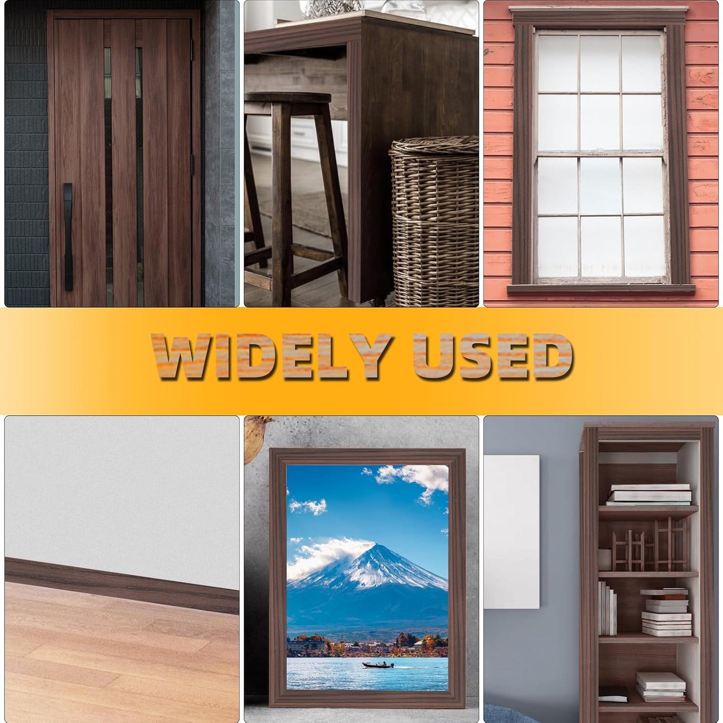 GSCIT Club Wood Grain Repair Tape, 2.4 inch X 50ft Self Adhesive Walnut Grain Repair Patch for Tables, Chairs, Baseboards, Doors, Windows, Floors, Handicraft DIY.