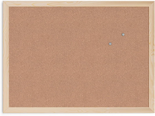 U Brands Cork Bulletin Board,18 x 24 Inches, Light Birch Wood Frame (265U00-01)