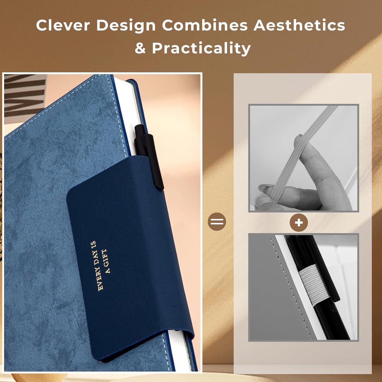 Leather Journal for Men 320 Pages B5 Large Journaling Notebooks with 100 GSM Thick Paper Journals for Writing Notebook for Men & Women with Buckle Closure Work Diary, 7.28" x 10.23", Blue