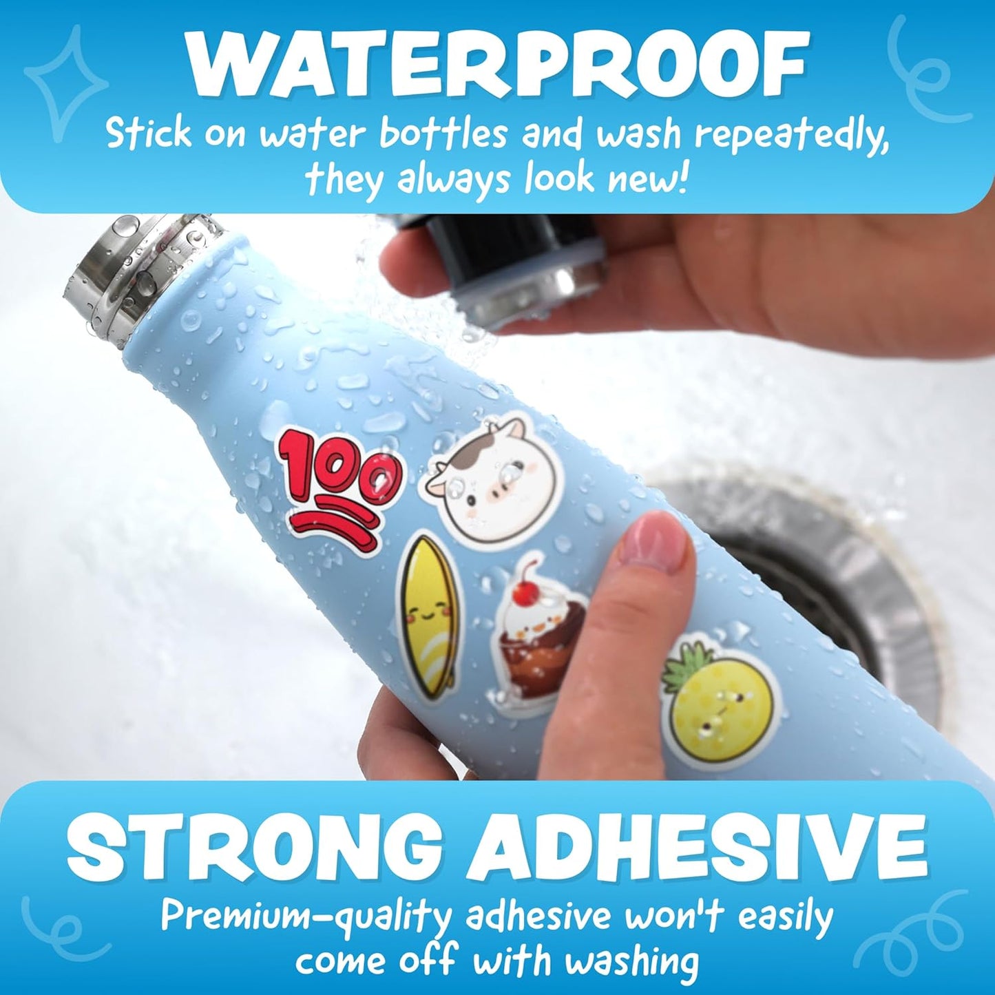 Cute Stickers for Kids - Kawaii Stickers for Kids Classroom Decor, Water Bottle & Teacher Rewards - 324pc Easy Peel Bulk Pack for Teens - Waterproof Vinyl Decals - Scrapbooking, Journaling, Notebook