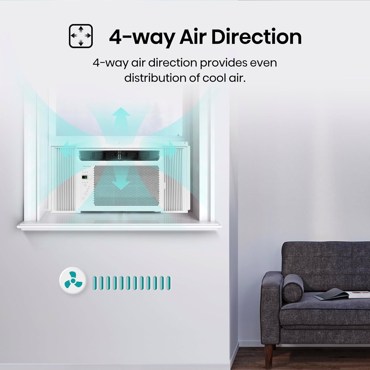 Hisense WC06R25A Window Air Conditioner, 6,000 BTU, White