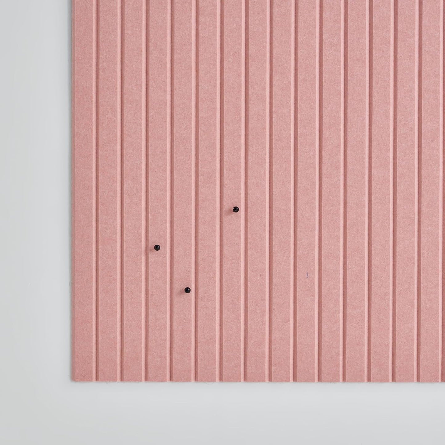 Large Cork Boards for Walls Black Felt Alternative - Slat Wall Paneling, Bulletin Board Tiles for Home Decor, Push Pin Corkboard Organizer for Office or Classroom-12-Pack Panel Kit (Coral)