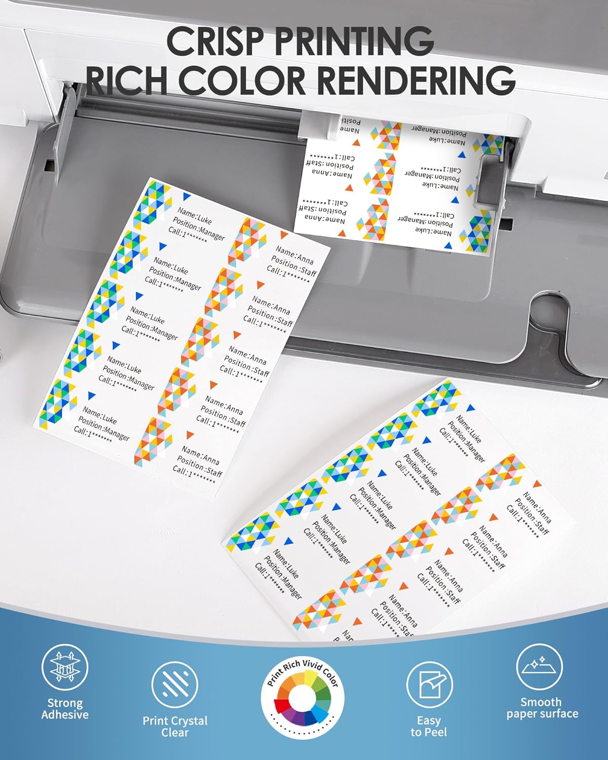 Shipping Label Address Mailing Stickers 2”x4” 400 Labels Paper for Inkjet Laser Printer Printable Name Tags Printing Labeling to Write on Envelopes File Folder Blank Matte White 8.5 x 11