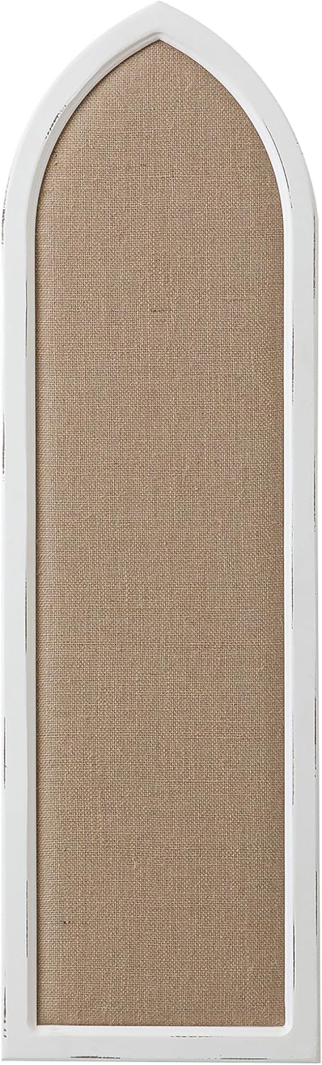 SOFE Arched Long Framed Bulletin Board for Wall, 39 × 12 Inches Fabric Pin Board, Decorative Rustic Dream Boards/Vision Boards, Message Picture Display Board/Wall Decor for Office Home