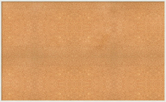 Amanti Art Natural Cork Board for Wall, 33x53 Vision Board with White Frame, Oversize Corkboard Office Decor for Home Organization, Modern Corkboard Pinboard to Display Items for Home Organization in