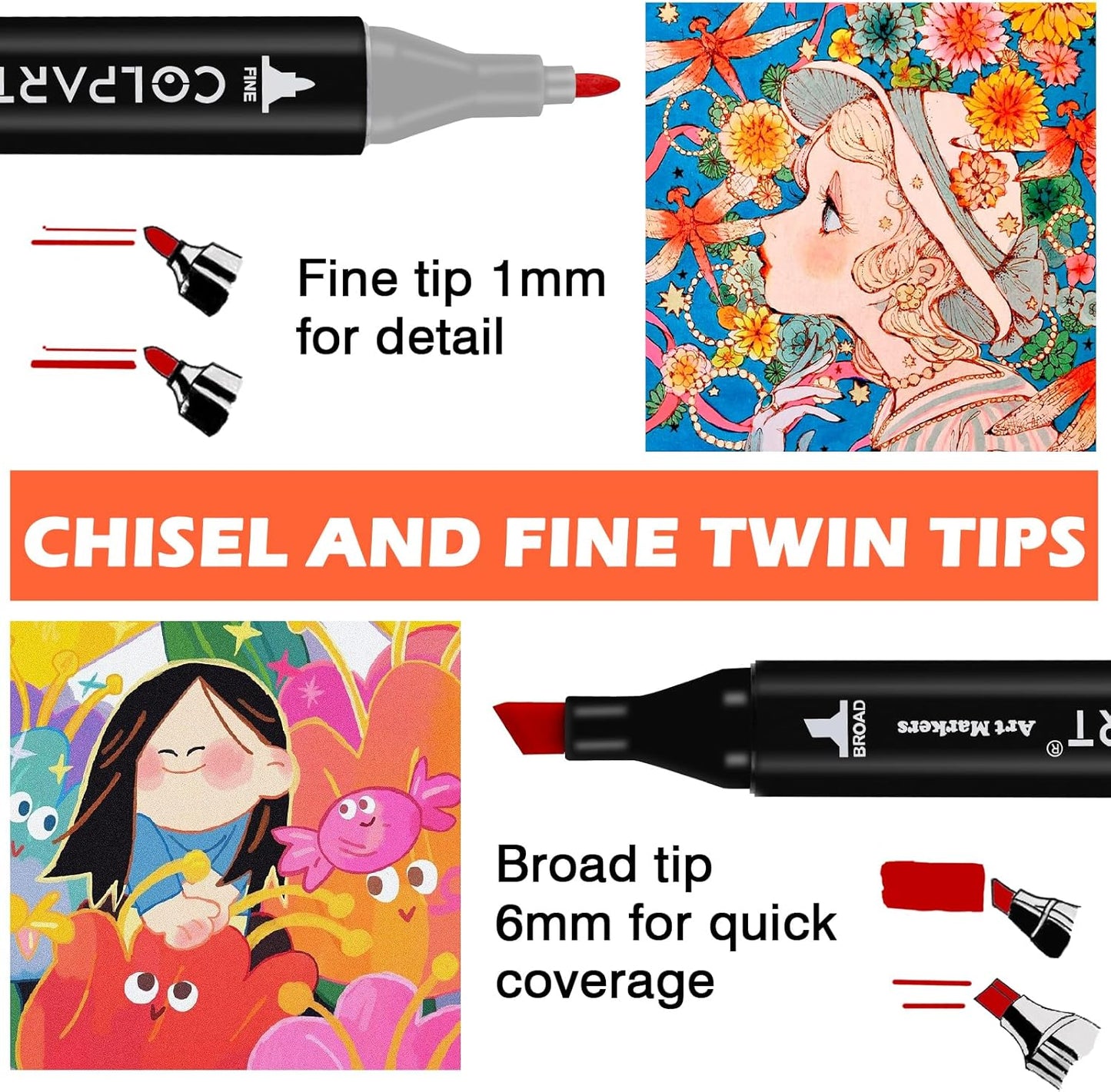 168 Colors Alcohol Markers Brush Tip Dual Tip Art Markers for Kids Marker Pens with Pen Holder and Carry Bag for Adult Coloring Painting Supplies Perfect for Painting, Coloring, Sketching and Drawing