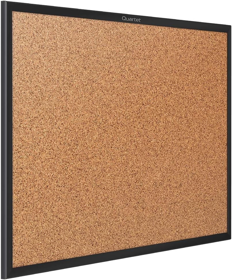 Quartet Cork Board, Bulletin Board, 8' x 4' Corkboard, Black Frame (2308B)