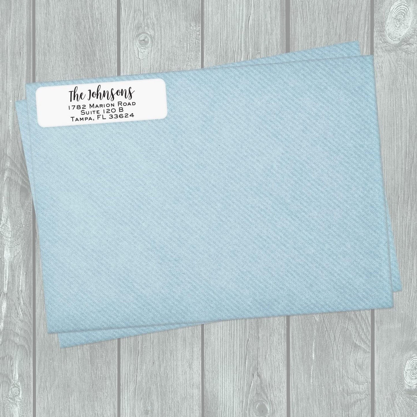 Mixed Script Font Rolled Address Labels/Roll of 500 Chic Black and White Personalized Address Labels/Designer Return Address Stickers in Elegant Plastic Dispenser