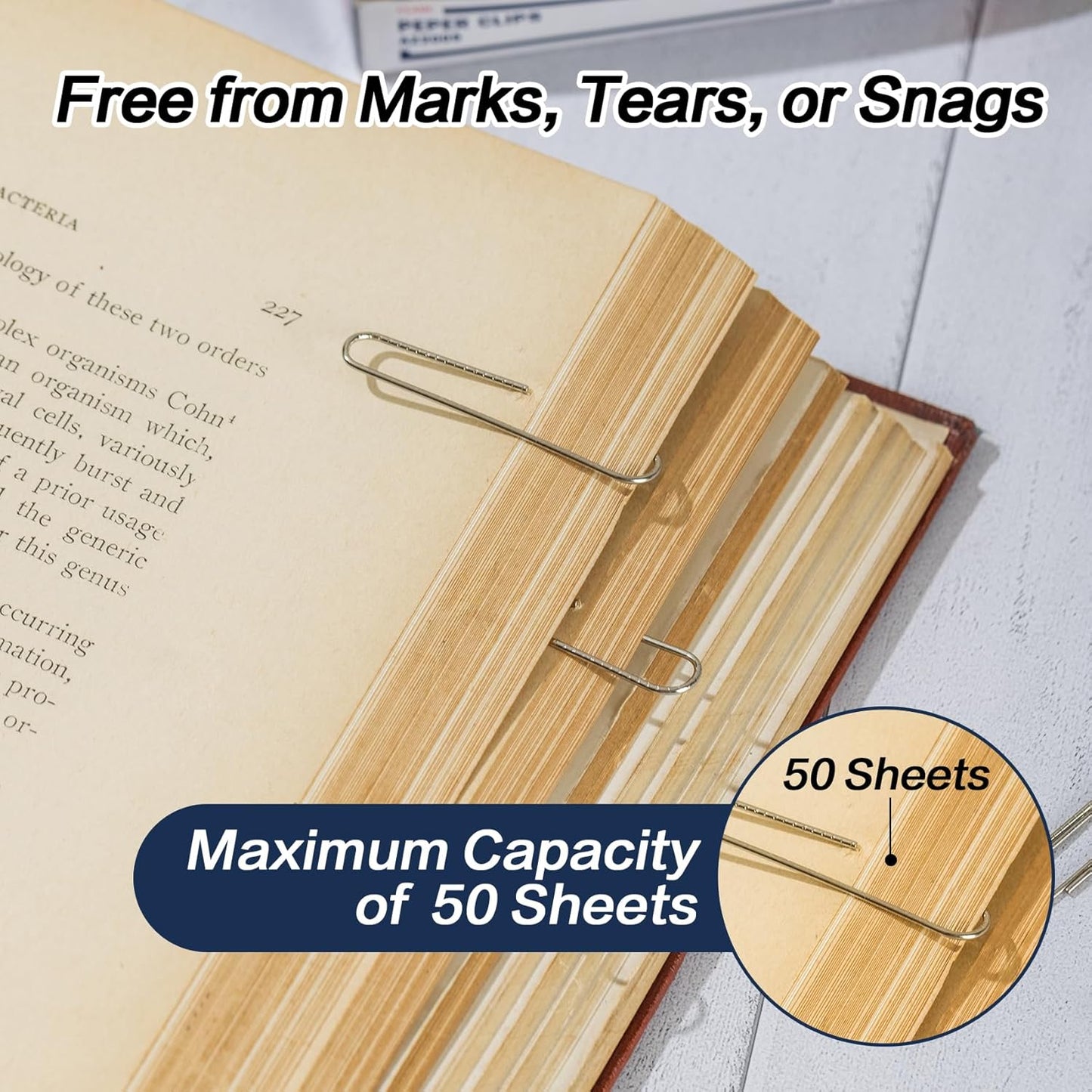 Deli Jumbo Paper Clips Nonskid, 1000 Large Paper Clips, 10 Boxes of 100 Each, Silver