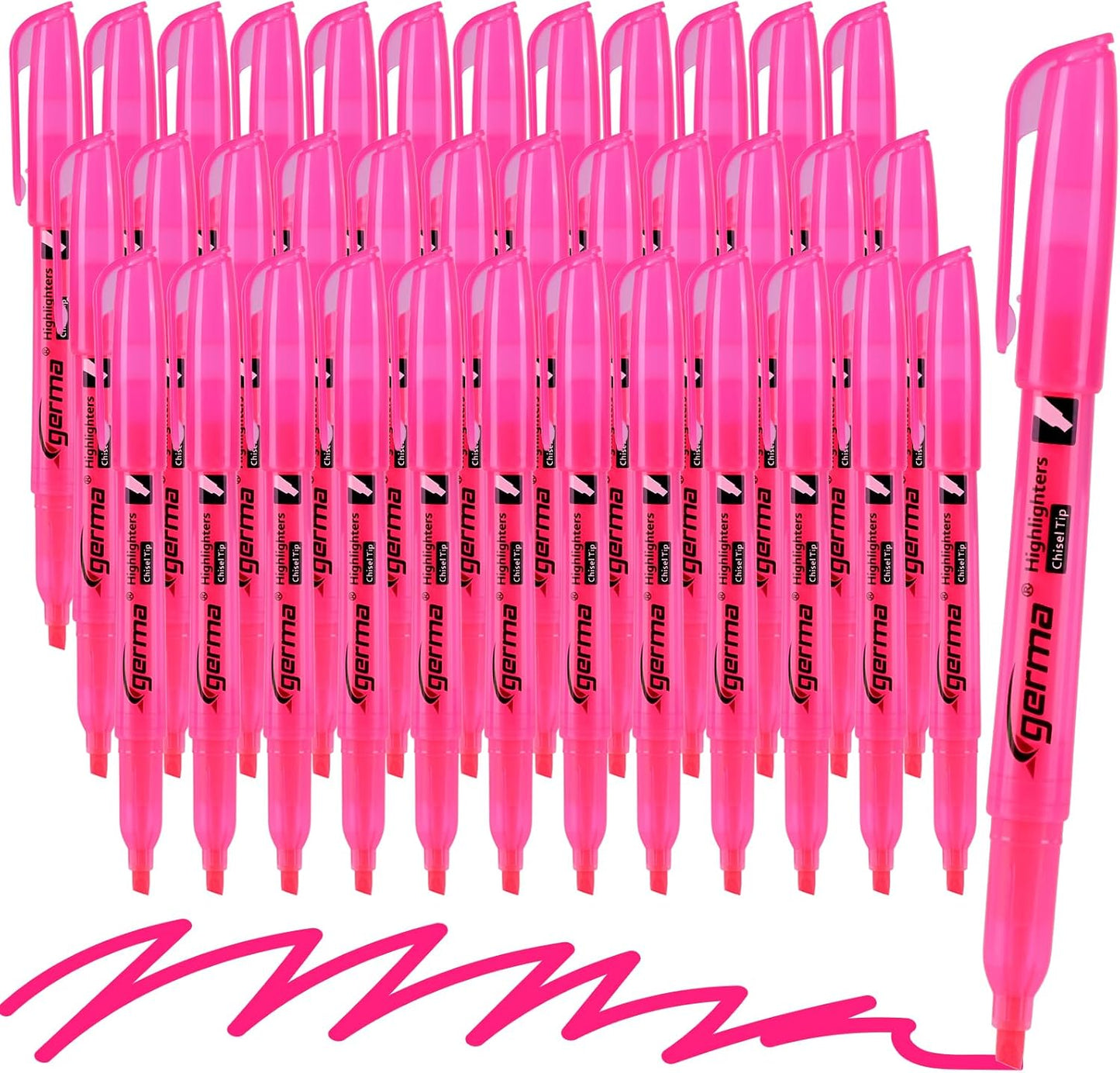 Highlighters 36 Pack, Chisel Tip Pink Highlighter Bright Colors, Quickly Drying, Perfect for Students Kids Adults Highlighting in Classroom, School, Office