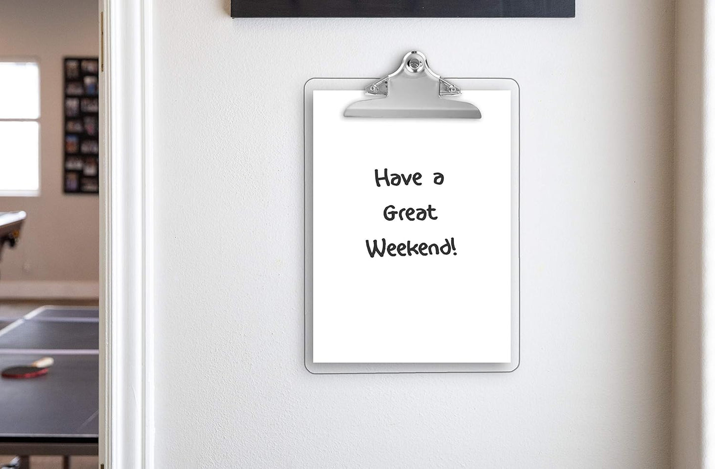 Plastic Transparent Clipboards (Set of 6) Multi Pack Clipboard | Strong 12.5 x 9 Inch | Holds 100 Sheets! Acrylic Clipboards with Big Clips | School Supplies for Kids, Teachers, College Students