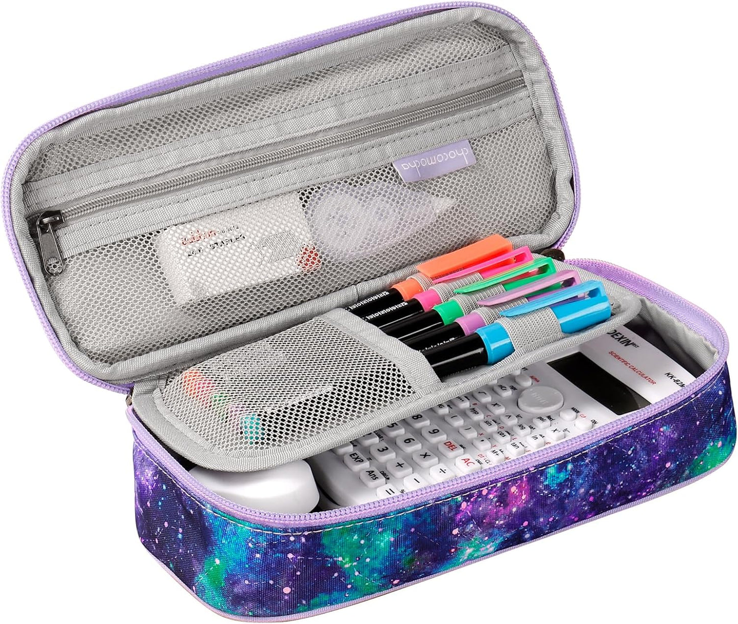 Choco Mocha Strawberry Pencil Case for Girls, Soft Pencil Case Kids Pencils Pouch for Kindergarten Girls, Purple