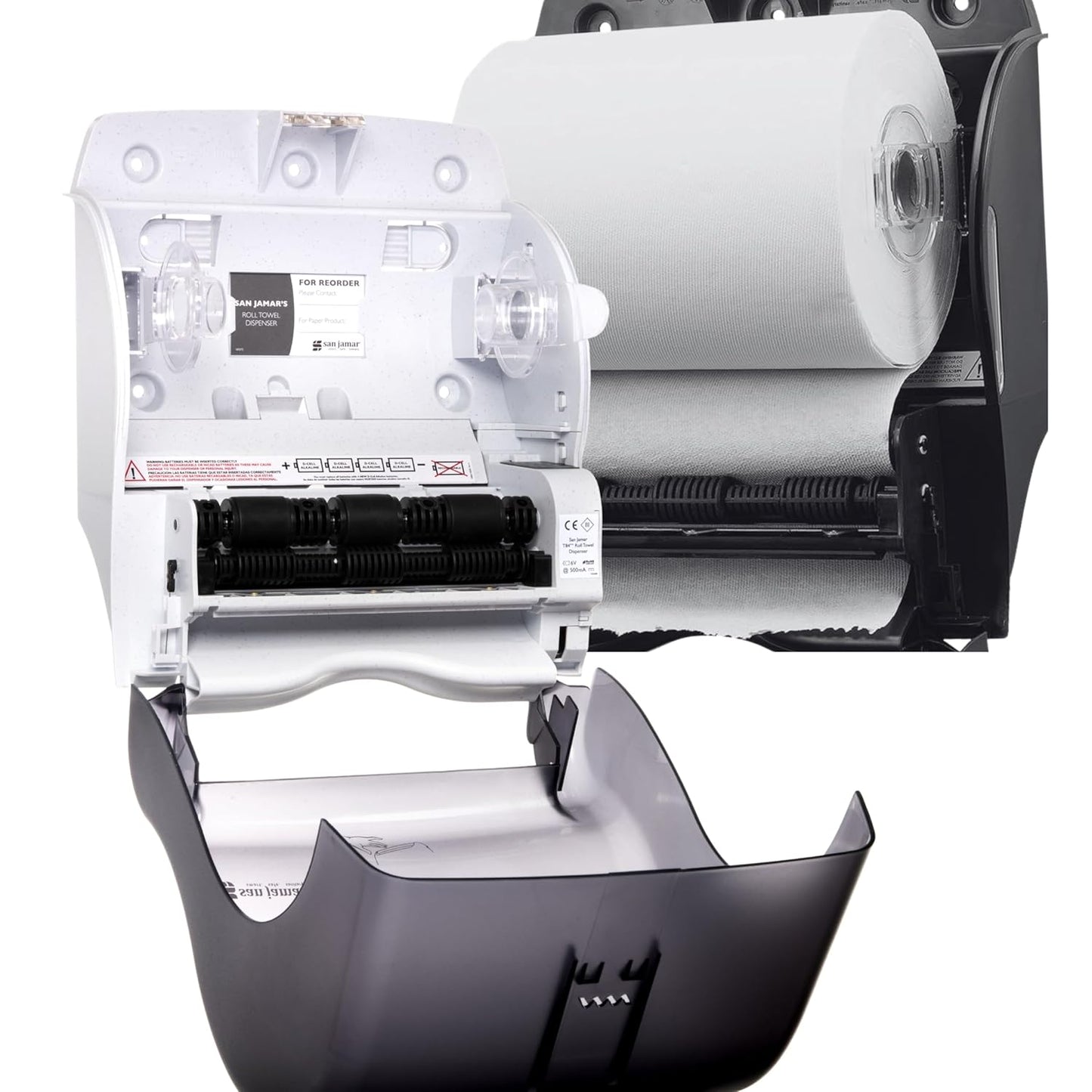 San Jamar Classic Smart Essence Plastic Paper Towel Dispenser, Towel Dispenser for Bathroom, 10 X 14.5 X 12.5 Inches, Black Pearl