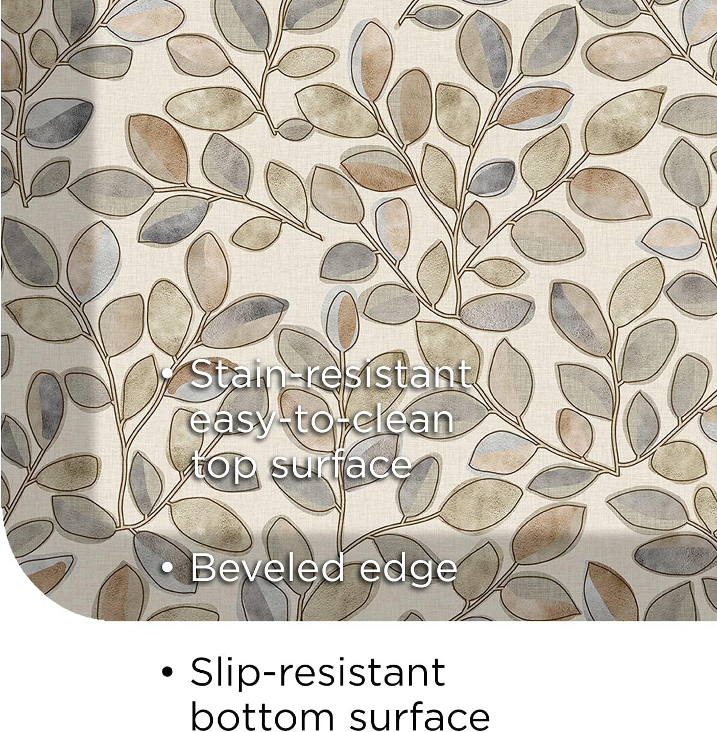 GelPro Designer Comfort 3/4" Thick Ergo-Foam Anti-Fatigue Kitchen Floor Mat, 20"x32", Orchard Almond