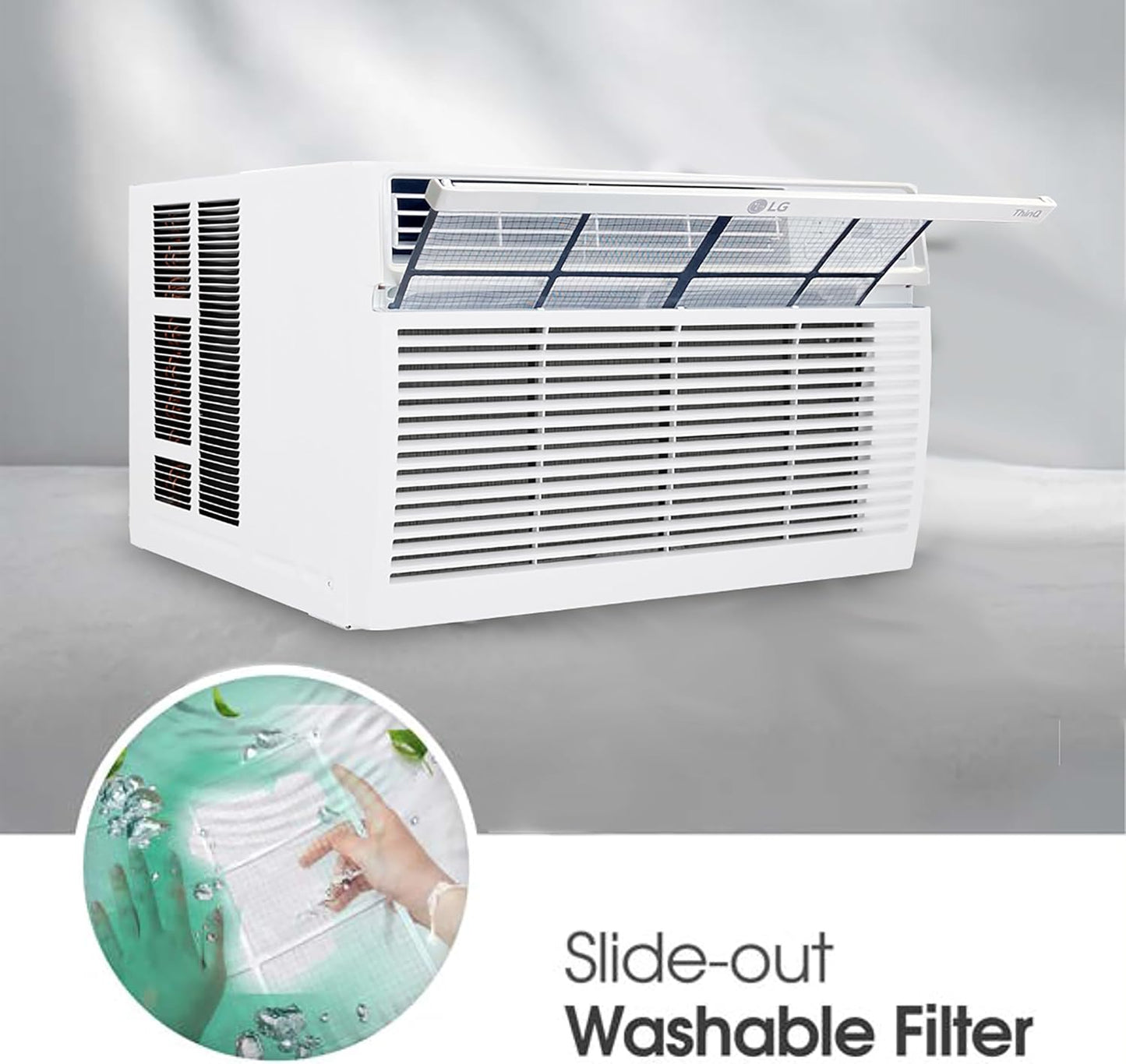 LG LW1024RD 10,000 Window Air Conditioner, 115V, 450 Sq.Ft. (18' x 25' Room Size), Quiet Operation, Electronic Control with Remote, 3 Cooling & Fan Speeds, Auto Restart, 10000 BTU, White