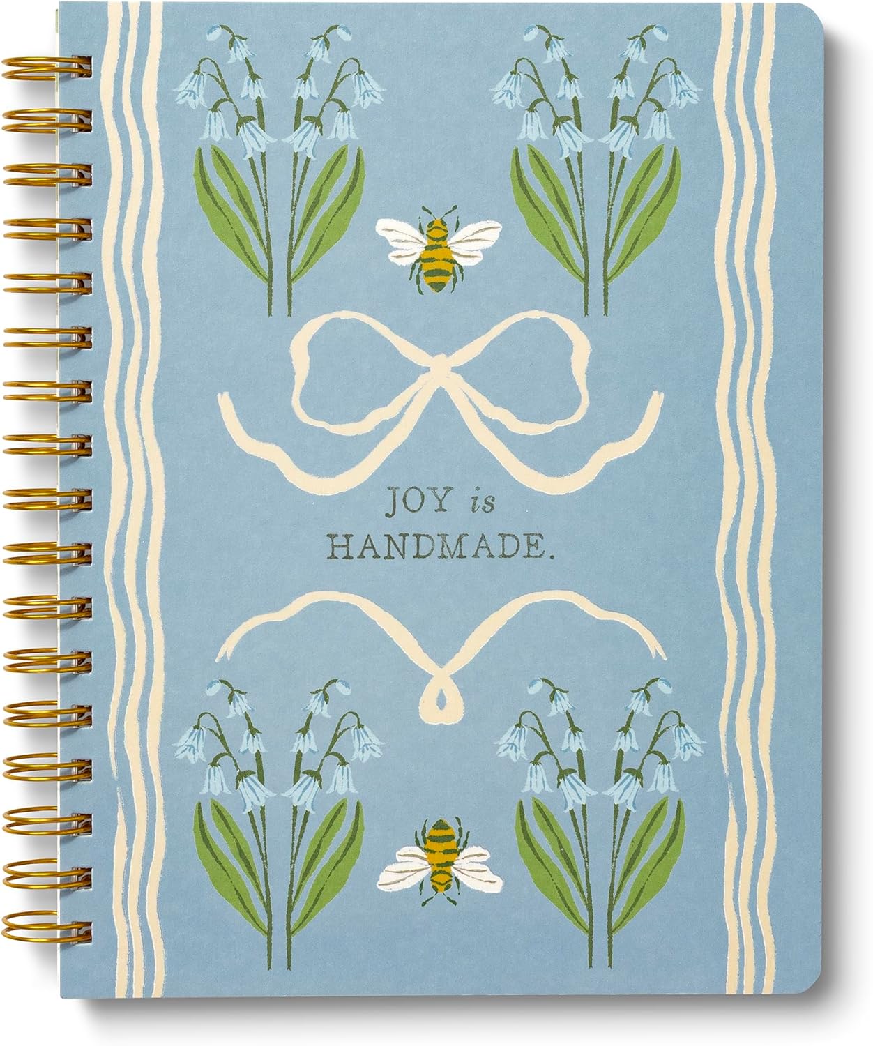 Compendium Spiral Notebook — Joy Is Handmade. — A Designer Spiral Notebook with 192 Lined Pages, College Ruled, 7.0" W x 9.25" H