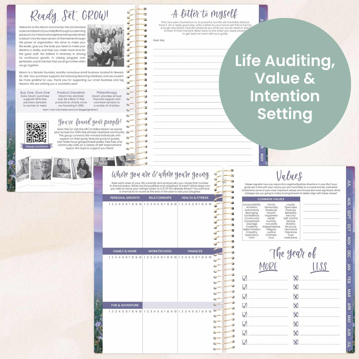 bloom daily planners 2025-2026 Academic Year Pocket Planner (July 2025 - July 2026) - 4” x 6” MINI Weekly Monthly Agenda Organizer & Calendar Book - Mystical Mountains