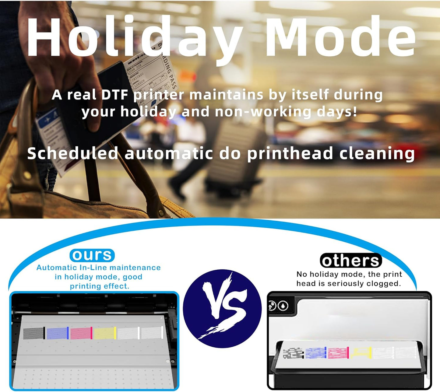 Lancelot M1630 Pro DTF Printer Bundle: Ultimate Automatic T-Shirt Printing Station w/Smart Maintenance, Mobile Workstation & Pro-Grade Equipment – Perfect for Startups & Small Businesses