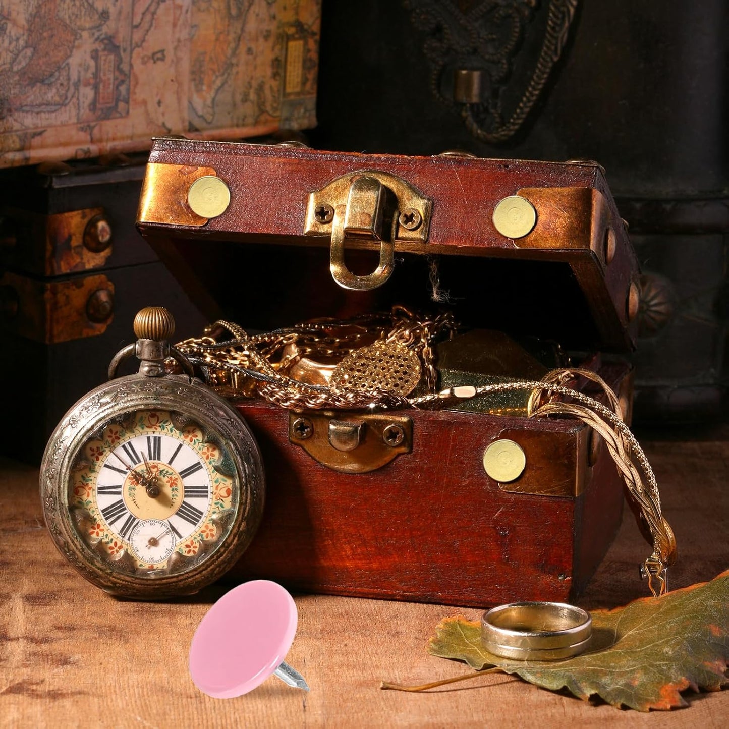 uxcell 100Pcs Upholstery Tacks, 11mmx10mm Flat Head Thumb Tack Decorative Furniture Nails Push Pins for Furniture Sofa Headboards, Pink