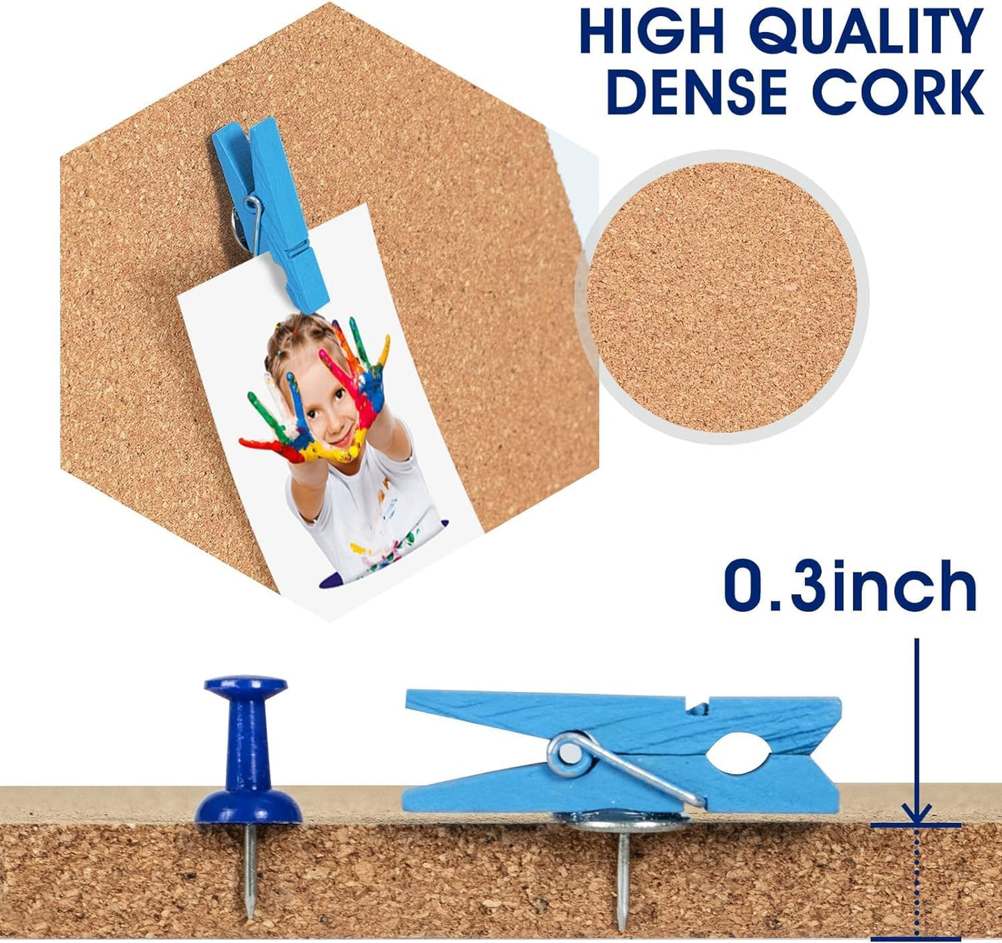 Cork Bulletin Square Board for Walls - SVOPY 4 Pack Extra Thick 12x12 Inches Cork Board Tiles for Home Office Decor, Cork Sheet,School Message Board Decorative Display Boards