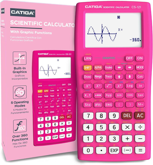 CATIGA Scientific Calculator with Graphic Functions, Multiple Modes with Intuitive Interface, Perfect for Beginner and Advanced Courses, High School or College, CS-121
