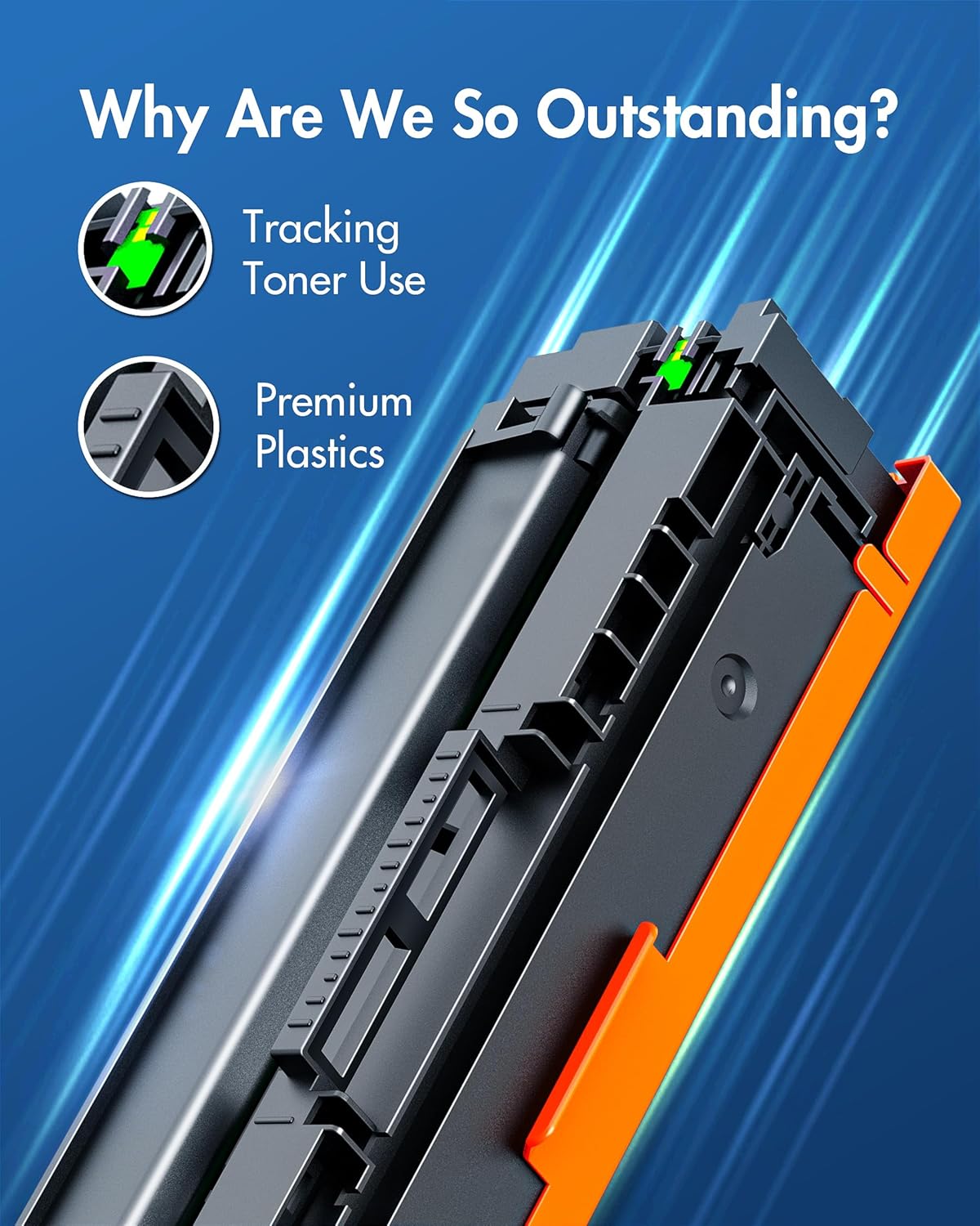 206X Toner Cartridges 4 PackReplacement for HP 206A 206X Toner Cartridges 4 Pack High Yeild Set Compatible with HP Color Laserjet MFP M283fdw M283cdw M255dw M283 M255 Printer Series(with Chip)